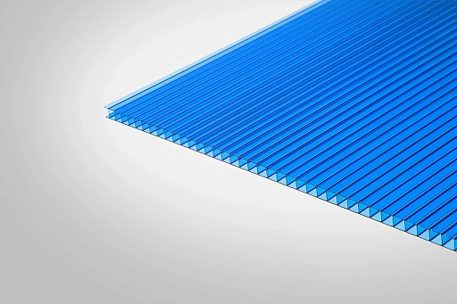 Сотовый поликарбонат Полигаль Стандарт ГОСТ синий 6000x2100x8 мм